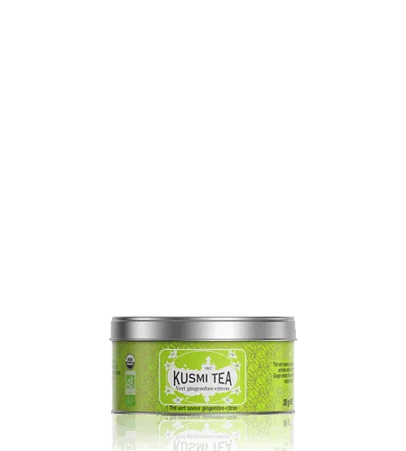 Sypaný zelený čaj Green Ginger Lemon Bio, kovová dóza 20 g