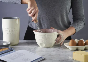 Mason Cash Keramická odměrka Innovative Kitchen,1l, bílá/růžová
