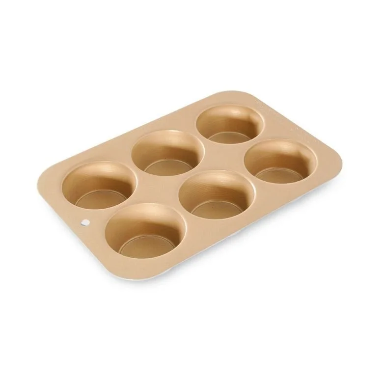 Forma Muffin plát se 6 formičkami, 25 x 18 cm, zlatá