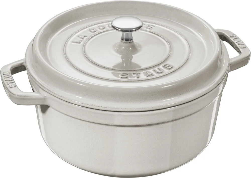 Litinový hrnec s poklicí Cocotte, Ø 28 cm/ 6,7 l, bílý lanýž
