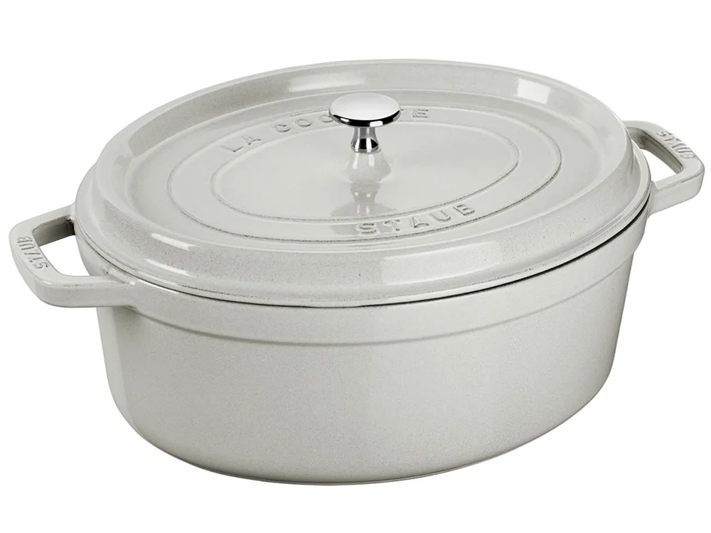 Oválný litinový hrnec s poklicí Cocotte, grenadina, 27 cm / 3,2 l