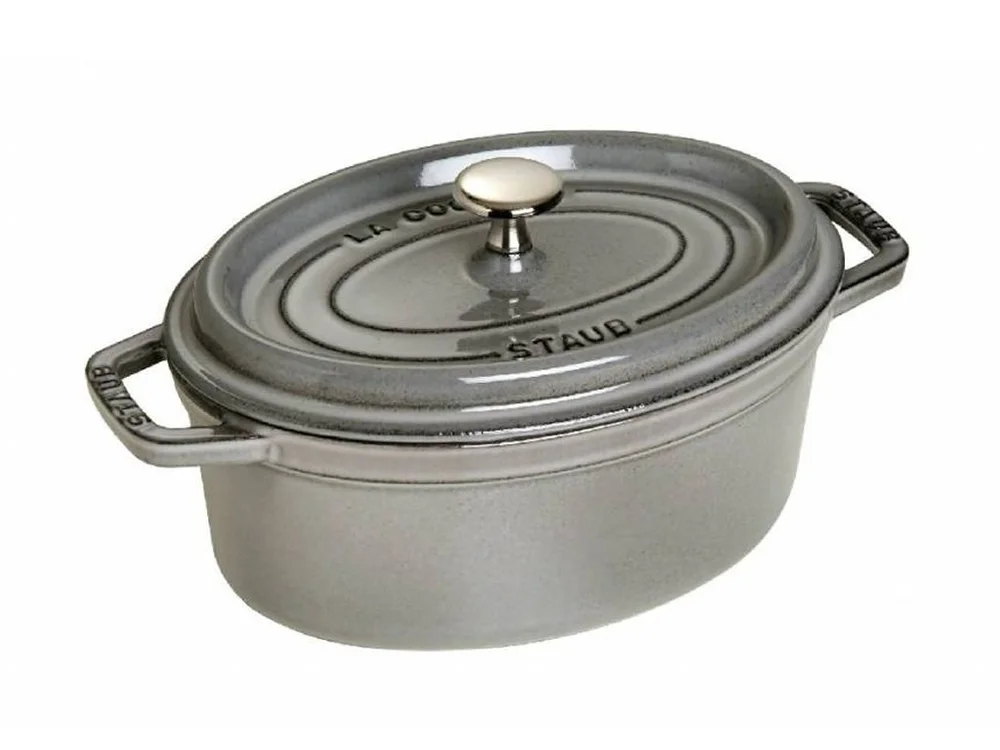 Oválný litinový hrnec s poklicí Cocotte, grenadina, 27 cm / 3,2 l