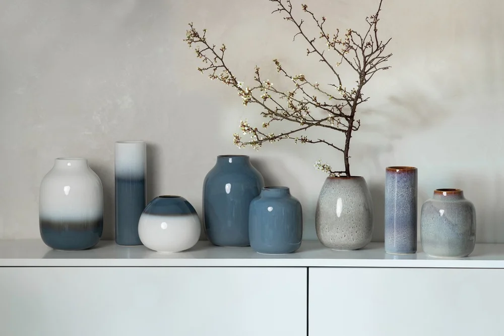 Lave Home beige kameninová váza Cylinder, 20 cm