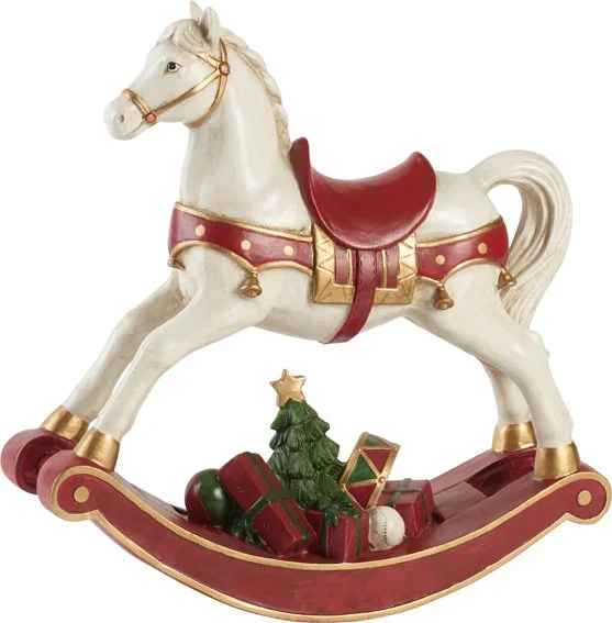 Winter Collage Accessoires houpací kůň, 33 cm