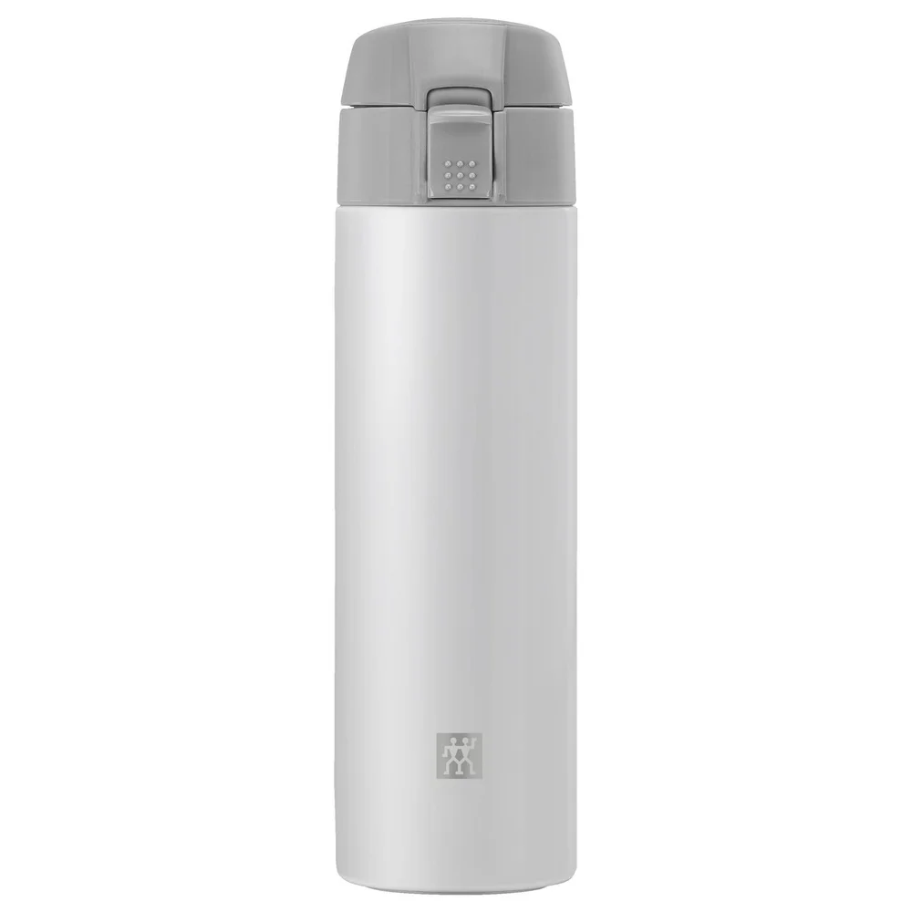 Dvoustěnná nerezová cestovní láhev Thermo, 0,45 l, bílá