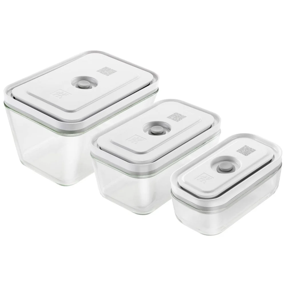 Sada vakuovacích dóz Fresh & Save, 3 ks, skleněné
