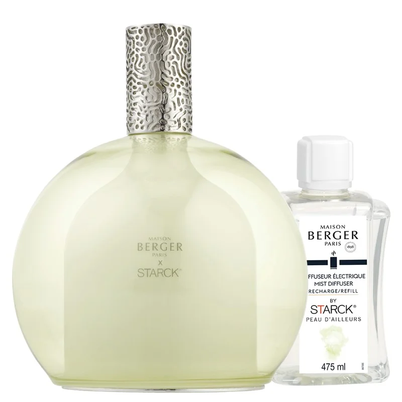Sada elektrický difuzér Starck, zelený + náplň Peau d’Ailleurs, 475 ml