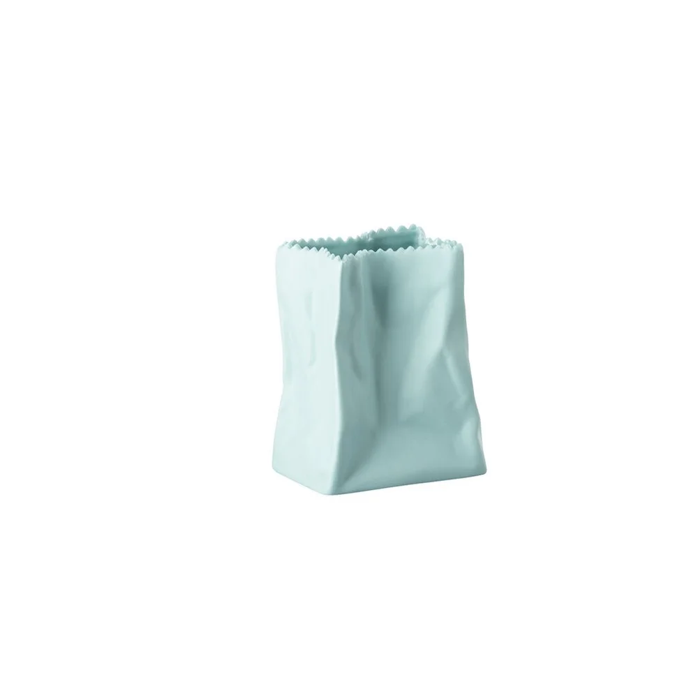 Mini váza Paper Bag, 9 cm, mátová