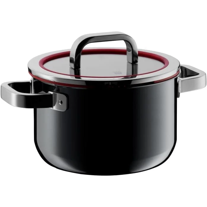 Hrnec na polévku s poklicí Fusiontec Functional, Ø 20 cm, černý