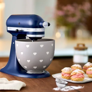 KitchenAid Keramická mísa 4,83l, Srdce, šedá